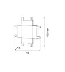 Milagro Slim Magnetic Track Biały Łącznik Szyn + ML2222