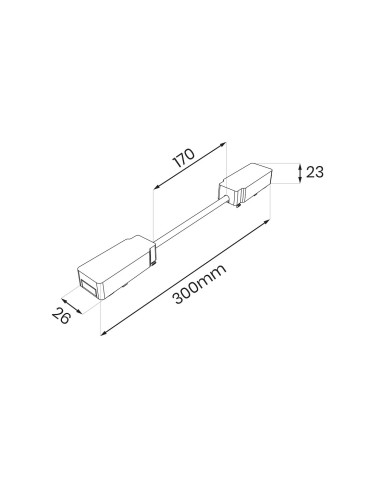 Milagro Slim Magnetic Track Biały Łącznik Podwójny z Kablem długim ML2226 - product 2