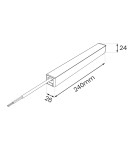 Milagro Slim Magnetic Track Czarny Zasilacz 100W 24V ML2227