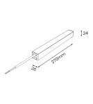 Milagro Slim Magnetic Track Biały Zasilacz 200W 24V ML2230