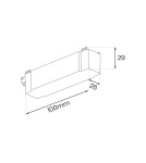 Milagro Slim Magnetic Track Biały Wire storage ML2232