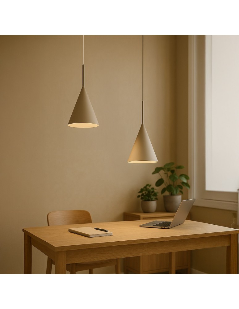 Milagro Lampa wisząca CAPITAL TAUPE Ø17cm 1xGX53 MLP2468