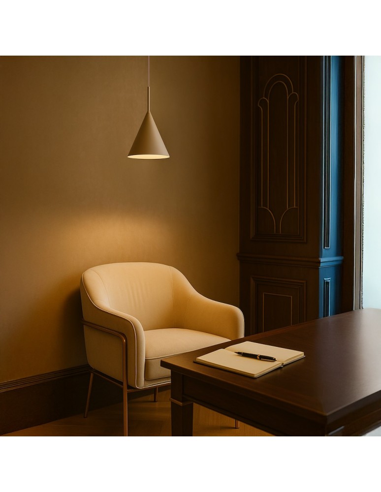 Milagro Lampa wisząca CAPITAL TAUPE Ø17cm 1xGX53 MLP2468