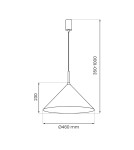 Milagro Lampa wisząca CAPITAL TAUPE Ø46cm 1xGX53 MLP2470