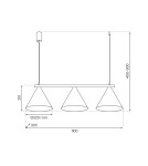 Milagro Lampa wisząca CAPITAL TAUPE 3xGX53 MLP2473