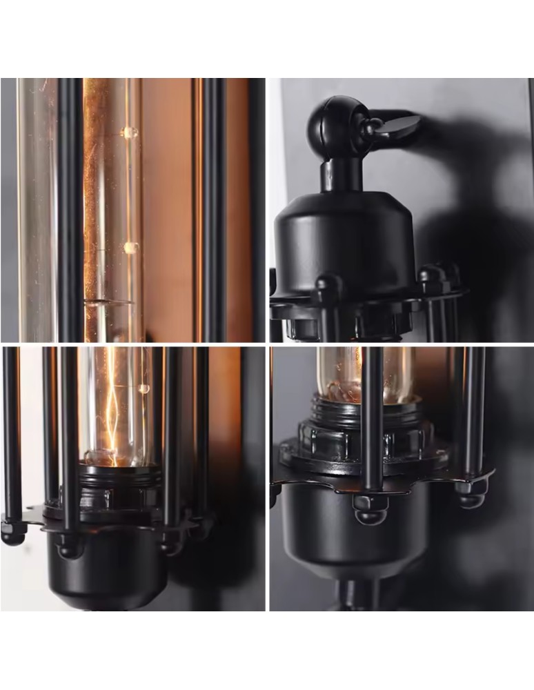 Loft wall lamps - industrial - Abigali Retro Loft wall lamp 47 x 10 x 12 cm - product kolory-swiatla.pl 6