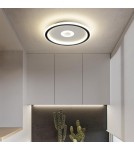 Abigali Plafon LED okrągły Slim Motion z regulowanym czujnikiem ruchu PIR 4000K czarny