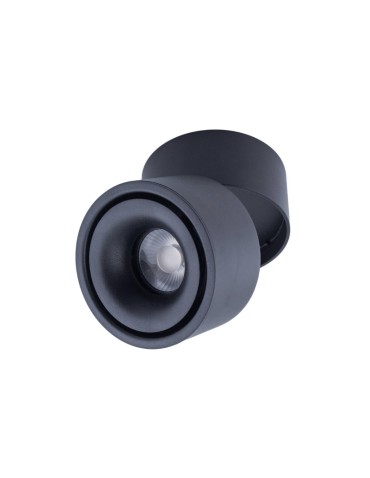 Abigali surface mounted black adjustable Posh Cree COB 12W 3000K CRI90+ 20° luminaire.