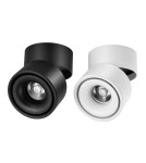 Abigali Oprawa natynkowa czarna regulowana Posh Cree COB 12W 3000K CRI90+ 20°