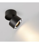 Abigali Oprawa natynkowa czarna regulowana Posh Cree COB 12W 3000K CRI90+ 20°