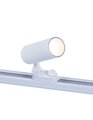 Abigali Posh Cree COB 12W 3000K CRI90+ 36° white 3-phase rail spotlight.