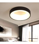 Abigali Plafon LED okrągły czarny 450*110mm 20W - trzy barwy, ściemnialny - Pilot