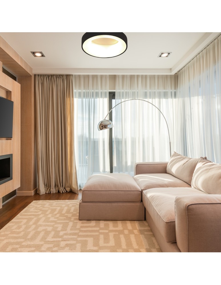 LED ceiling lamps - Abigali LED plafond round black 450*110mm 20W - three colors, dimmable - Pilot - product kolory-swiatla.pl 3