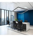 Abigali Lampa liniowa LED Square System double side kwadrat 120x120 NW