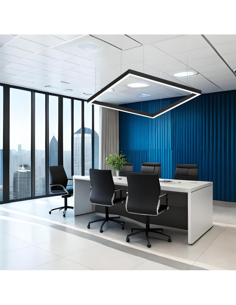 Abigali Lampa liniowa LED Square System double side kwadrat 120x120 NW