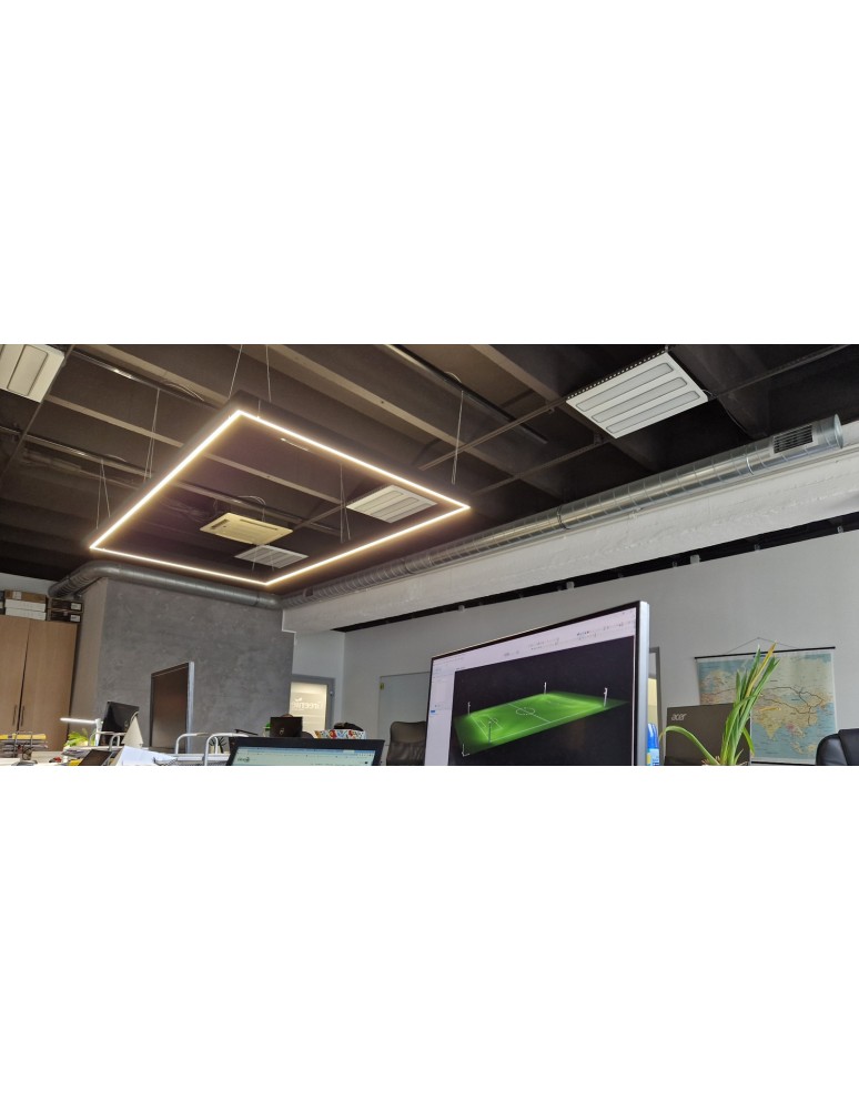 Abigali Lampa liniowa LED Square System double side kwadrat 120x120 NW