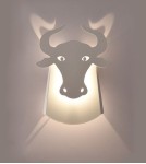 Abigali Lampa ścienna LED Byk Bull Biała