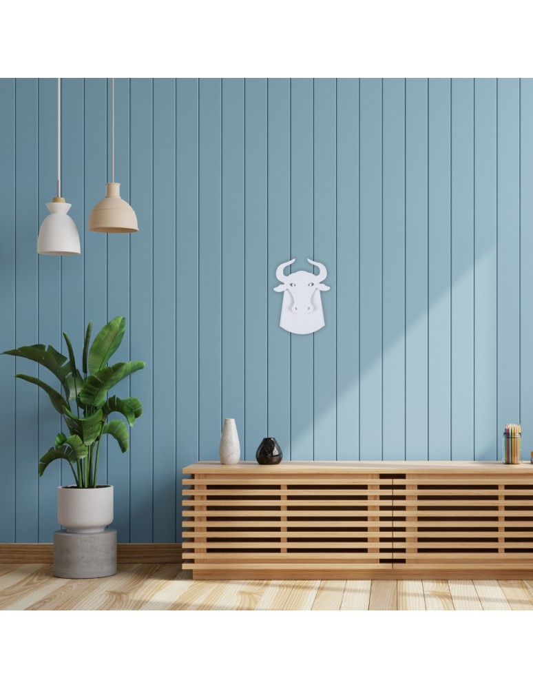 Abigali Lampa ścienna LED Byk Bull Biała