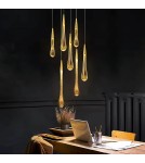 Abigali Glamour Lampa wisząca Melted Gold 3W 3000K, złoty