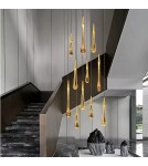 Abigali Glamour Lampa wisząca Melted Gold 3W 3000K, złoty