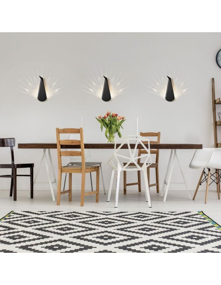 Wall lamps - Abigali LED Paw Pawn Wall lamp Black - product kolory-swiatla.pl 2