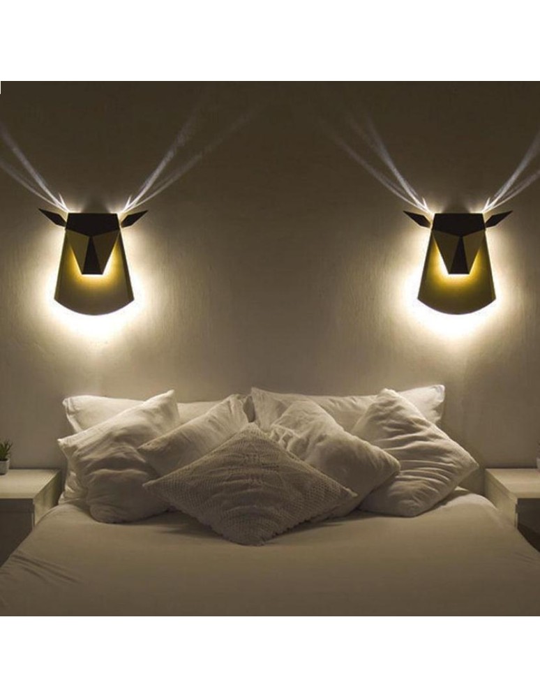 Wall lamps - Abigali LED Deer Wall lamp Black - product kolory-swiatla.pl 3