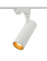 Abigali 3-phase rail luminaire CRI90+ 24° 12W WW white matt + gold ring