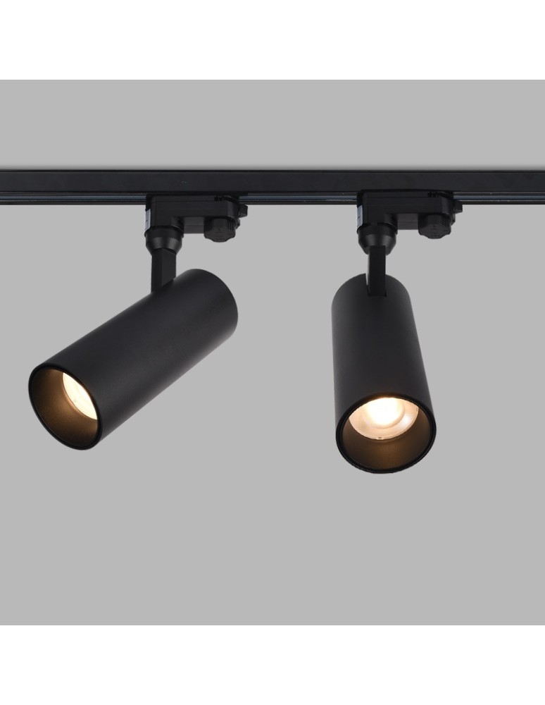 Lamps for 3-phase busbars - Abigali Posh Cree COB 12W 4000K CRI90+ 36° black 3-phase rail spotlight. - product kolory-swiatla.pl 4