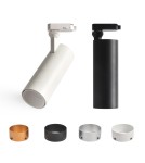 Lamps for 3-phase busbars - Abigali Posh Cree COB 12W 4000K CRI90+ 36° black 3-phase rail spotlight. - product 5