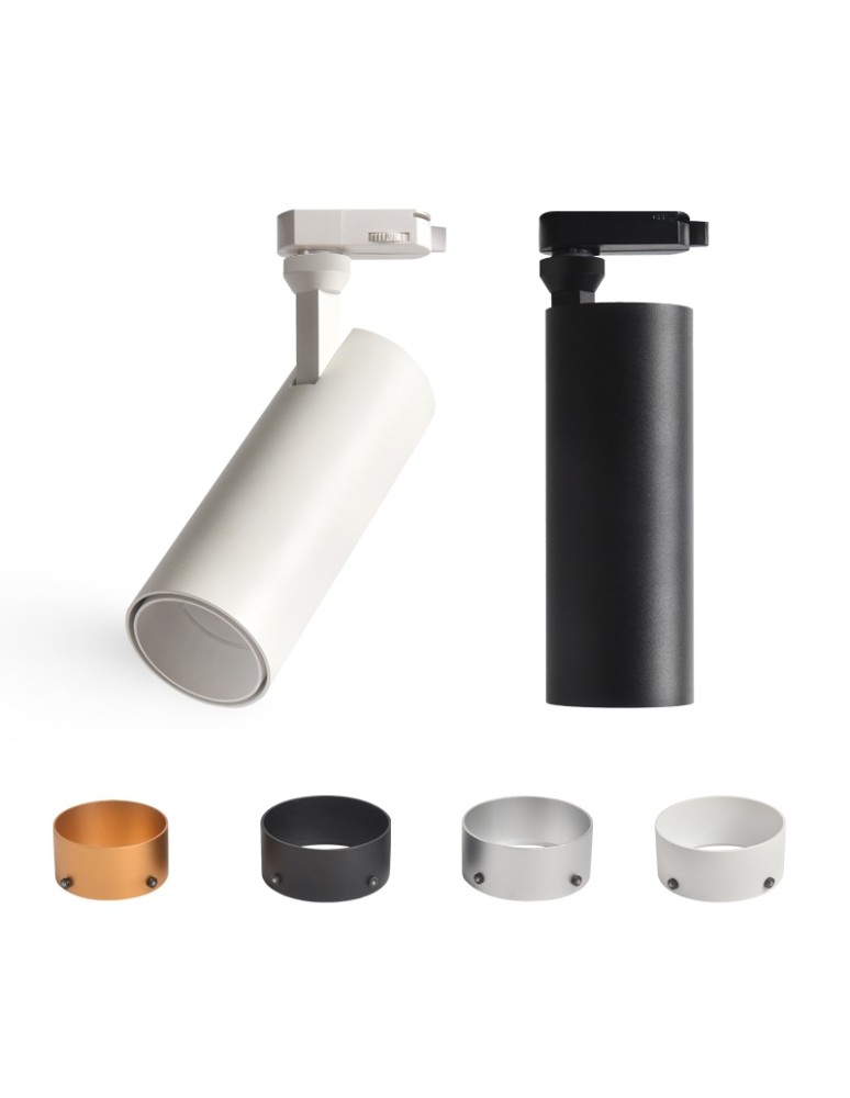 Lamps for 3-phase busbars - Abigali Posh Cree COB 12W 3000K CRI90+ 36° black 3-phase rail spotlight. - product kolory-swiatla.pl 5