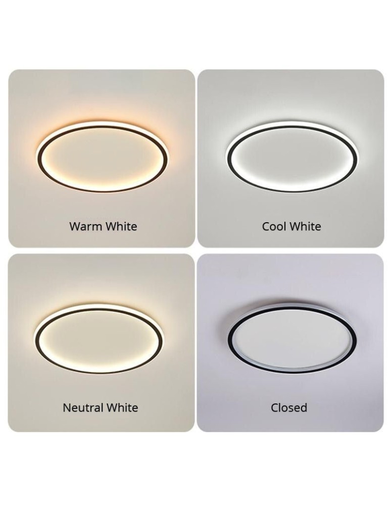 Abigali Plafon LED okrągły 500*45mm 36W - trzy barwy, ściemnialny - Pilot