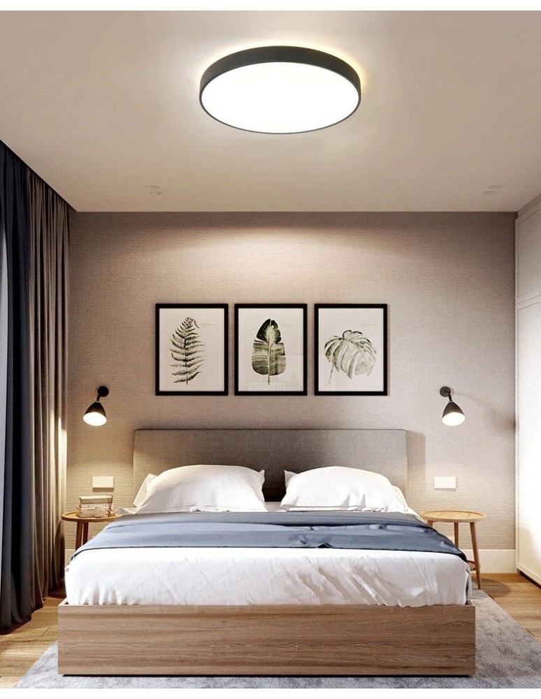 Abigali Plafon LED okrągły czarny 600*65mm 60W 3000K