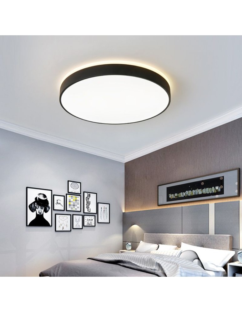 Abigali Plafon LED okrągły czarny 600*65mm 60W 3000K