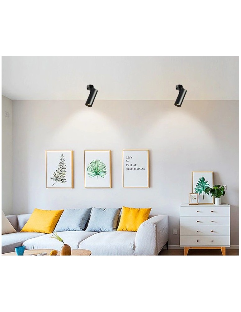 Abigali Oprawa nastropowa 12W 3000K CRI90+ 24st Czarna Ściemnialna