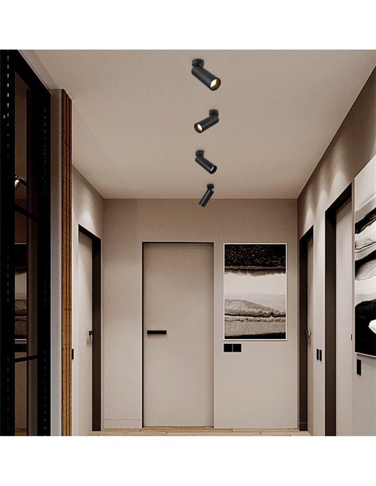 Abigali Oprawa nastropowa 12W 3000K CRI90+ 24st Czarna Ściemnialna