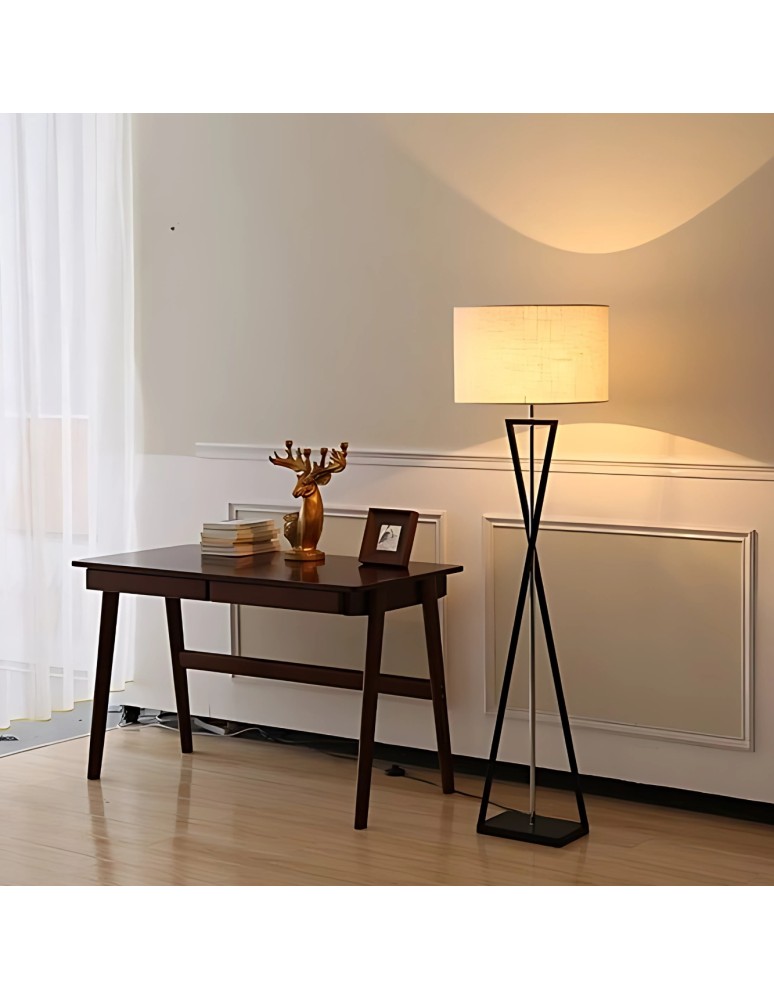 Abigali Lampa podłogowa Sand Glass biała