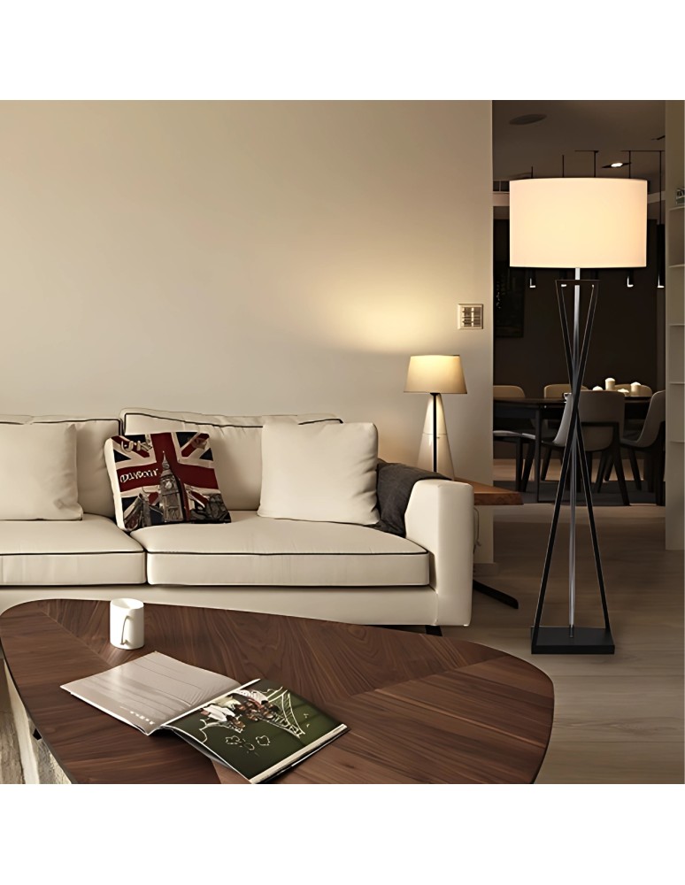 Abigali Lampa podłogowa Sand Glass biała