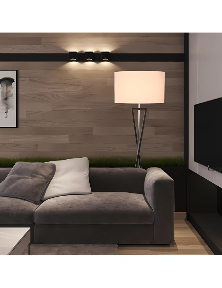 Abigali Lampa podłogowa Sand Glass biała