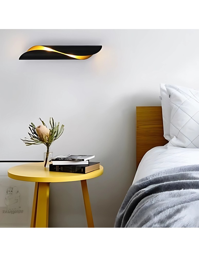 Wall lamps - Abigali Drill wall lamp Black and gold 2xE14 - product kolory-swiatla.pl 2