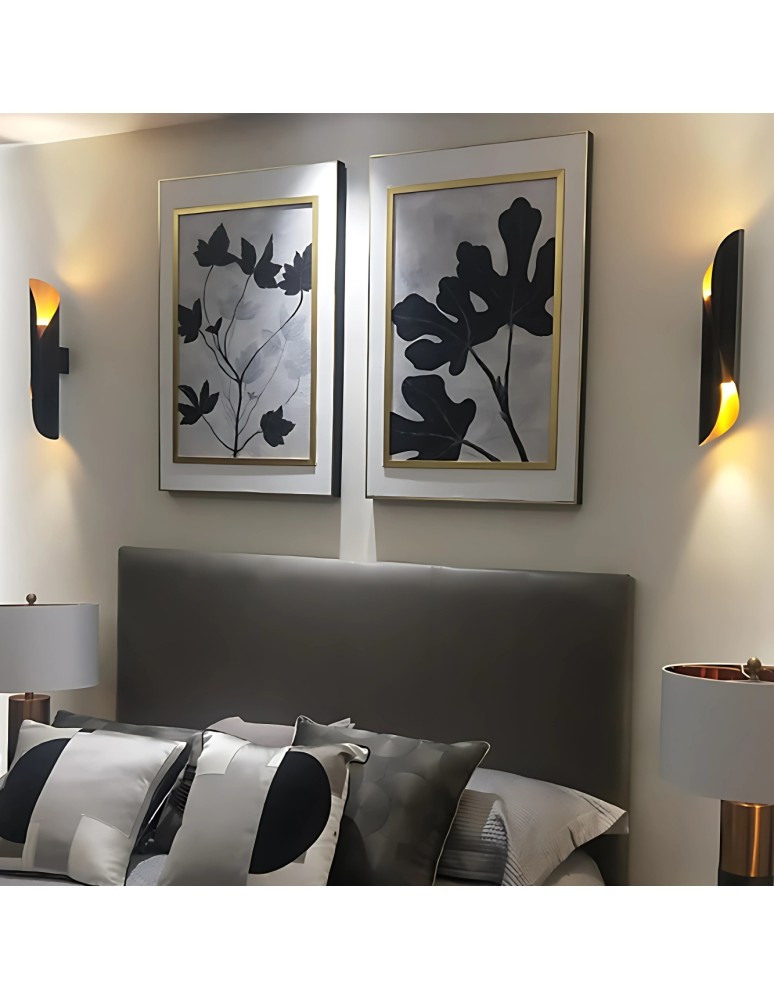 Wall lamps - Abigali Drill wall lamp Black and gold 2xE14 - product kolory-swiatla.pl 3