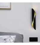 Wall lamps - Abigali Drill wall lamp Black and gold 2xE14 - product 4