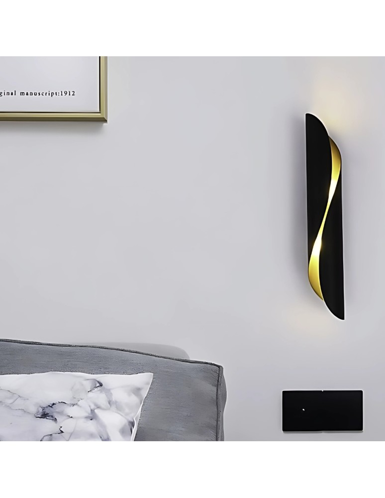 Wall lamps - Abigali Drill wall lamp Black and gold 2xE14 - product kolory-swiatla.pl 4