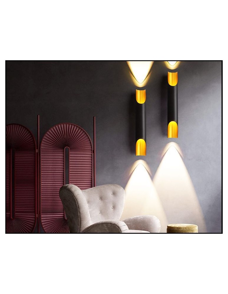 Wall lamps - Abigali Wall lamp Straight Gold 2xE14 - product kolory-swiatla.pl 2