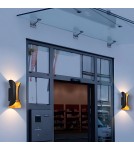 Abigali Kinkiet Black-Gold IP65 2x5W 3000K