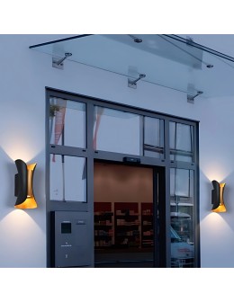 Abigali Wall lamp Black-Gold IP65 2x5W 3000K - product 2