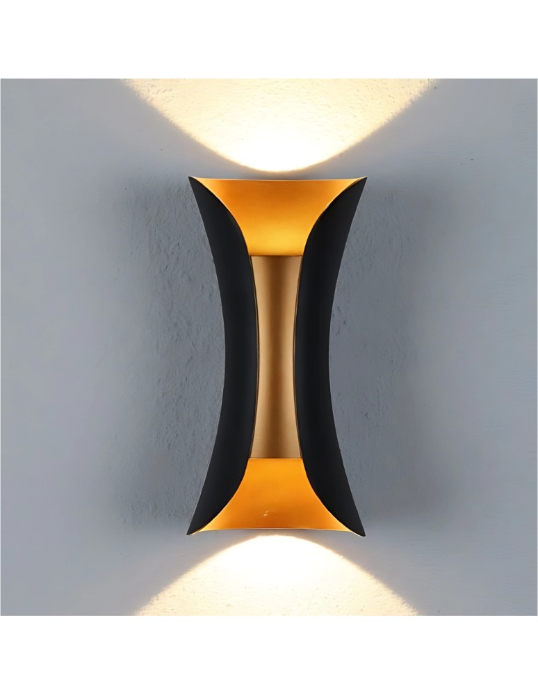 Abigali Kinkiet Black-Gold IP65 2x5W 3000K