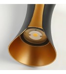 Abigali Kinkiet Black-Gold IP65 2x5W 3000K