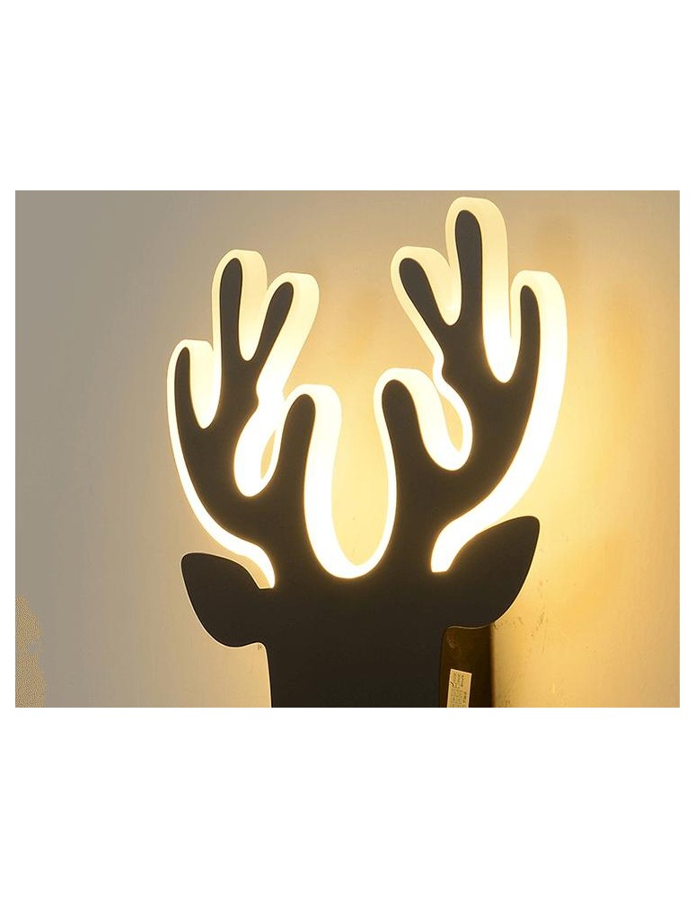 Abigali Kinkiet LED Jeleń Deer 2 Czarny