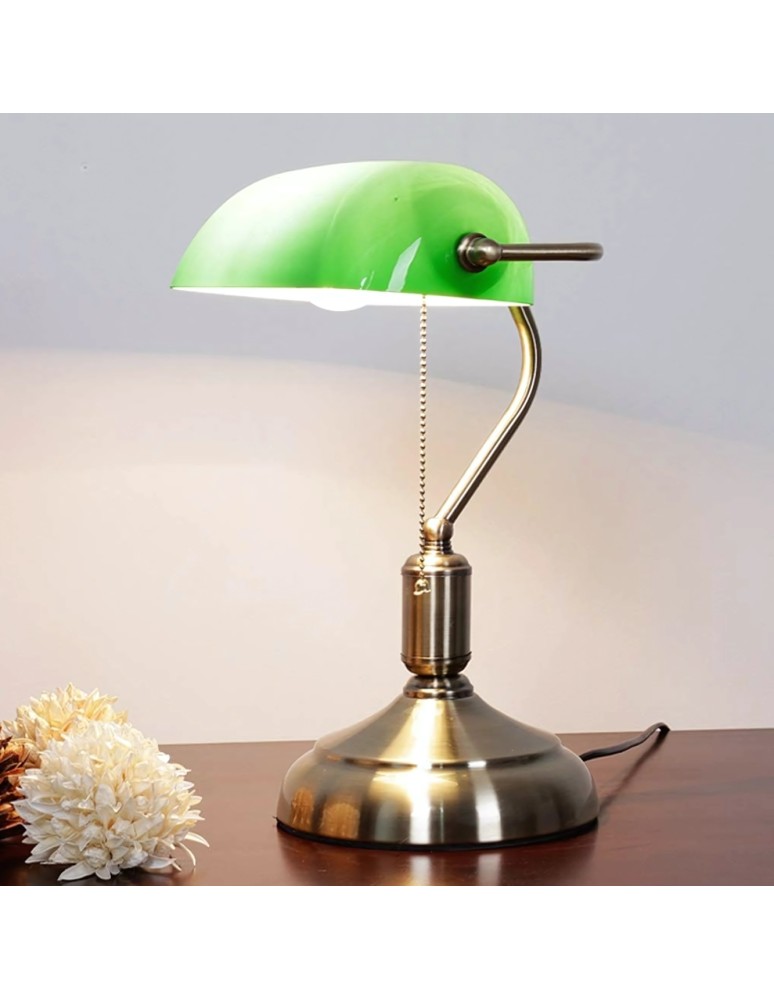 Abigali Lampka stołowa Bankierka zielona