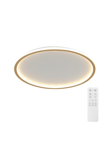 Abigali Plafon LED okrągły złoty 500*45mm 36W - trzy barwy, ściemnialny - Pilot